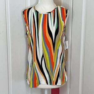 Halogen | Sleeveless, Striped Top, NWT